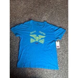 Levi's XXL T-Shirt‎ Turquoise Eagle Graphic Quality Crafted Since 1873 New